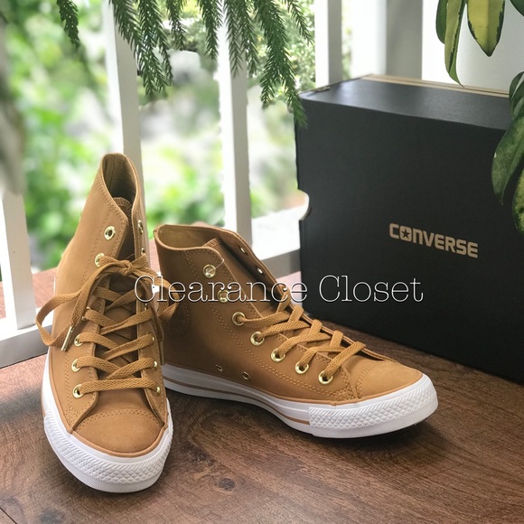 NWT Converse Ctas HI Wheat 🌾 Suede WMNS AUTHENTIC - Picture 4 of 7